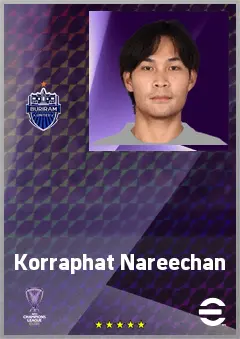 Korraphat Nareechan eFootball 2026 player card, 64 OVR GK