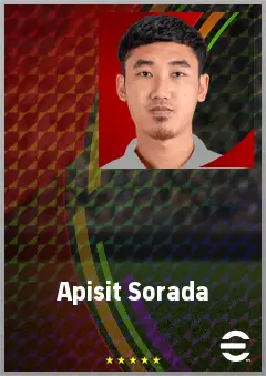 Apisit Sorada eFootball 2026 player card, 65 OVR LMF