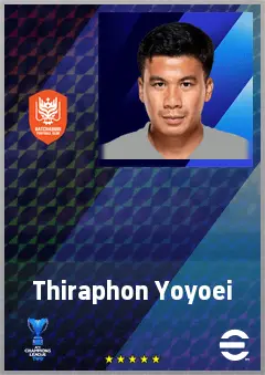 Thiraphon Yoyoei eFootball 2026 player card, 65 OVR AMF
