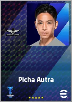 Picha Autra eFootball 2026 player card, 69 OVR CMF