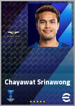 Chayawat Srinawong eFootball 2026 player card, 66 OVR LMF