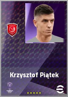 Krzysztof Piątek eFootball 2026 player card, 75 OVR CF