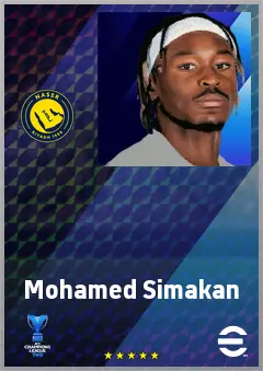 Mohamed Simakan eFootball 2026 player card, 74 OVR CB