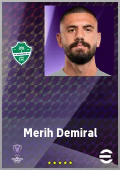 Merih Demiral eFootball 2026 player card, 77 OVR CB