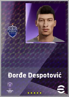 Đorđe Despotović eFootball 2026 player card, 71 OVR CF