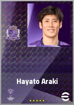 Araki Hayato eFootball 2026 player card, 72 OVR CB