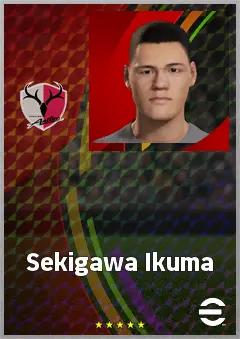 Sekigawa Ikuma eFootball 2026 player card, 71 OVR CB