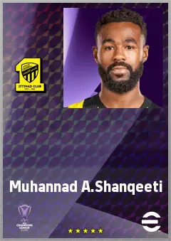 Muhannad A.Shanqeeti eFootball 2026 player card, 70 OVR RB