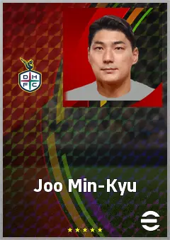 Joo Min-Kyu eFootball 2026 player card, 69 OVR CF