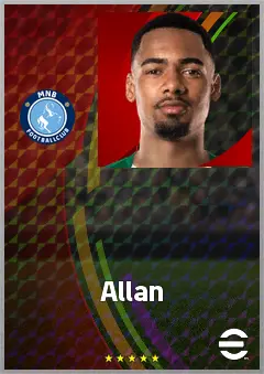 Allan eFootball 2026 player card, 72 OVR RWF