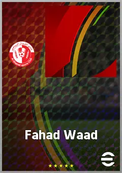 Fahad Waad eFootball 2026 player card, 63 OVR CMF