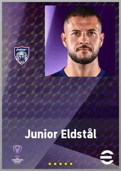 Junior Eldstål eFootball 2026 player card, 68 OVR CB