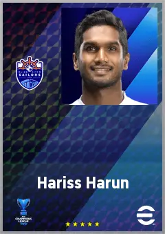 Hariss Harun eFootball 2026 player card, 69 OVR CB