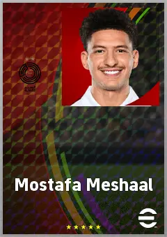Mostafa Meshaal eFootball 2026 player card, 67 OVR AMF