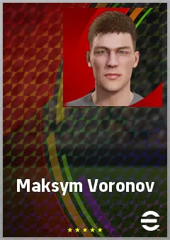 Maksym Voronov eFootball 2026 player card, 64 OVR GK