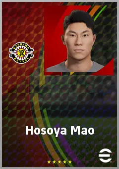 Hosoya Mao eFootball 2026 player card, 71 OVR CF