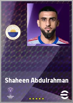 Shaheen Abdulrahman eFootball 2026 player card, 70 OVR CB