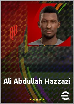 Ali Abdullah Hazzazi eFootball 2026 player card, 68 OVR CMF