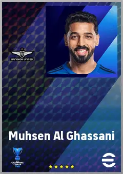 Muhsen Al Ghassani eFootball 2026 player card, 67 OVR CF
