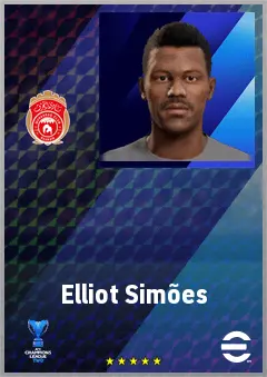 Elliot Simões eFootball 2026 player card, 69 OVR LWF