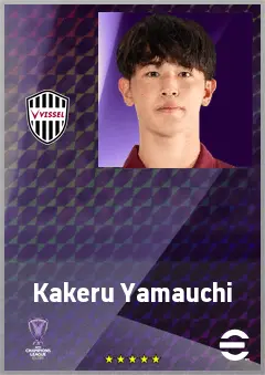 Yamauchi Kakeru eFootball 2026 player card, 66 OVR AMF