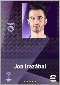Jon Irazábal eFootball 2026 player card, 70 OVR CB