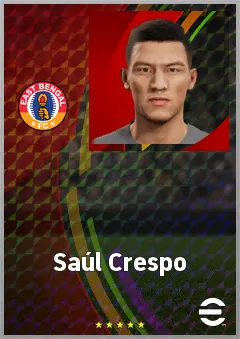 Saúl Crespo eFootball 2026 player card, 69 OVR CMF
