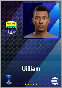 Uilliam eFootball 2026 player card, 68 OVR CF