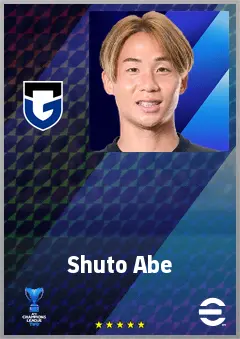 Abe Shuto eFootball 2026 player card, 70 OVR CMF