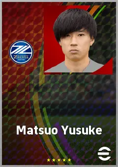 Matsuo Yusuke eFootball 2026 player card, 68 OVR LWF