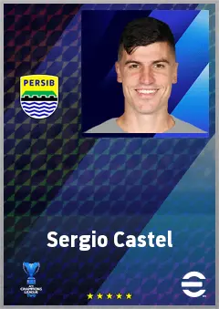 Sergio Castel eFootball 2026 player card, 73 OVR CF