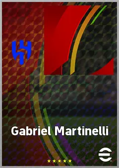 Gabriel Martinelli eFootball 2026 player card, 77 OVR LWF