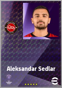 Aleksandar Sedlar eFootball 2026 player card, 71 OVR CB