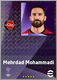 Mehrdad Mohammadi eFootball 2026 player card, 71 OVR CF