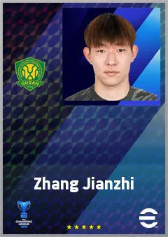 Zhang Jianzhi eFootball 2026 player card, 68 OVR GK