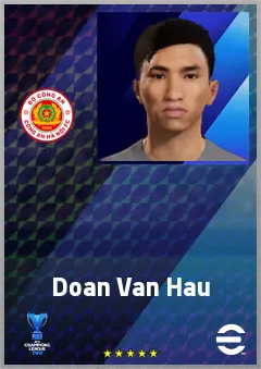 Doan Van Hau eFootball 2026 player card, 68 OVR LB