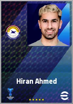 Hiran Ahmed eFootball 2026 player card, 64 OVR AMF