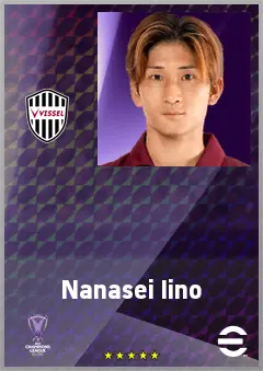 Iino Nanasei eFootball 2026 player card, 68 OVR RMF
