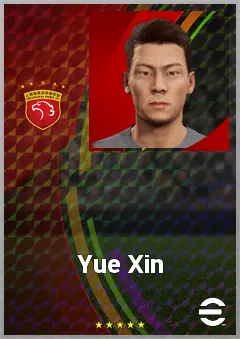 Yue Xin eFootball 2026 player card, 67 OVR LB