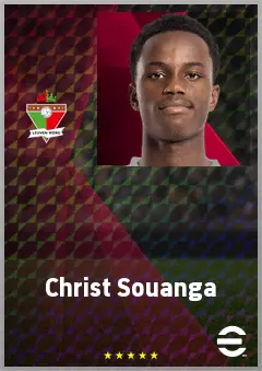 Christ Souanga eFootball 2026 player card, 64 OVR LB
