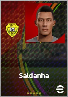 Saldanha eFootball 2026 player card, 69 OVR CF