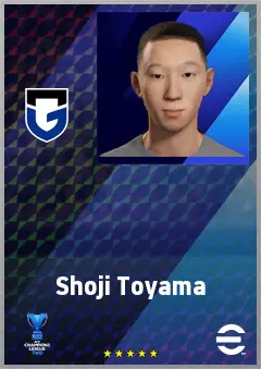 Toyama Shoji eFootball 2026 player card, 64 OVR AMF