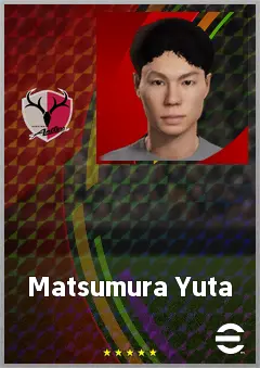 Matsumura Yuta eFootball 2026 player card, 69 OVR RMF