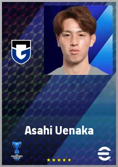 Uenaka Asahi eFootball 2026 player card, 70 OVR CF