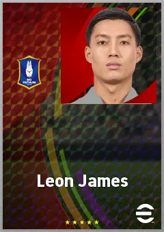 Leon James eFootball 2026 player card, 65 OVR DMF