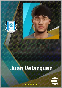 Juan Velazquez eFootball 2026 player card, 72 OVR LMF