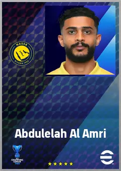 Abdulelah Al Amri eFootball 2026 player card, 72 OVR CB
