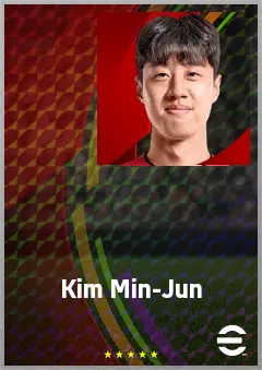 Kim Min-Jun eFootball 2026 player card, 68 OVR RWF