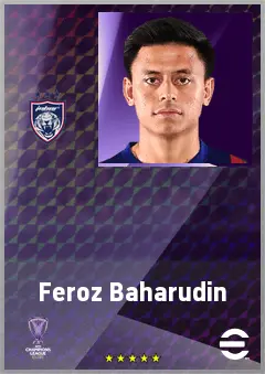 Feroz Baharudin eFootball 2026 player card, 69 OVR CB