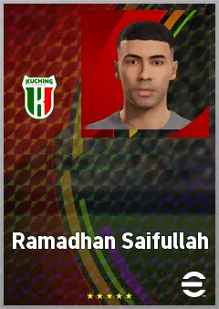 Ramadhan Saifullah eFootball 2026 player card, 69 OVR LWF